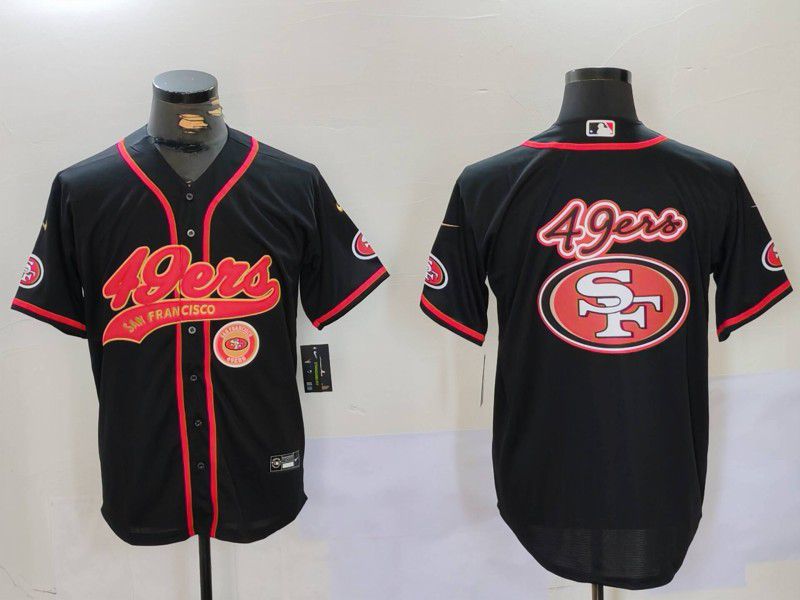 Men San Francisco 49ers Blank Black gold Joint Name 2024 Nike Limited NFL Jersey style 9013->san francisco 49ers->NFL Jersey